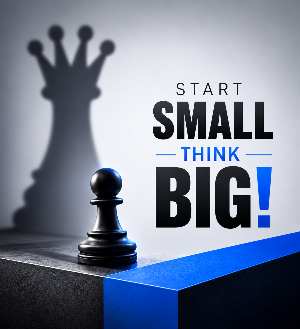 Start small, think big — strategy concept card